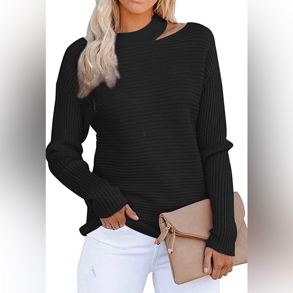 NWT KIRUNDO Fall Winter Women's Sweaters Halter Neck Off Shoulder Long Sleeve
